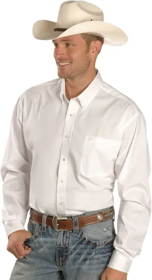 Cinch Men's Classic Fit Long Sleeve Button One Open Pocket Solid Basic