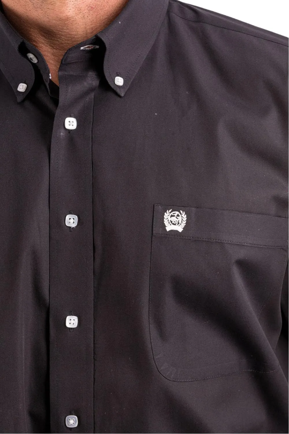 Cinch Men's Classic Fit Long Sleeve Button One Open Pocket Solid Basic