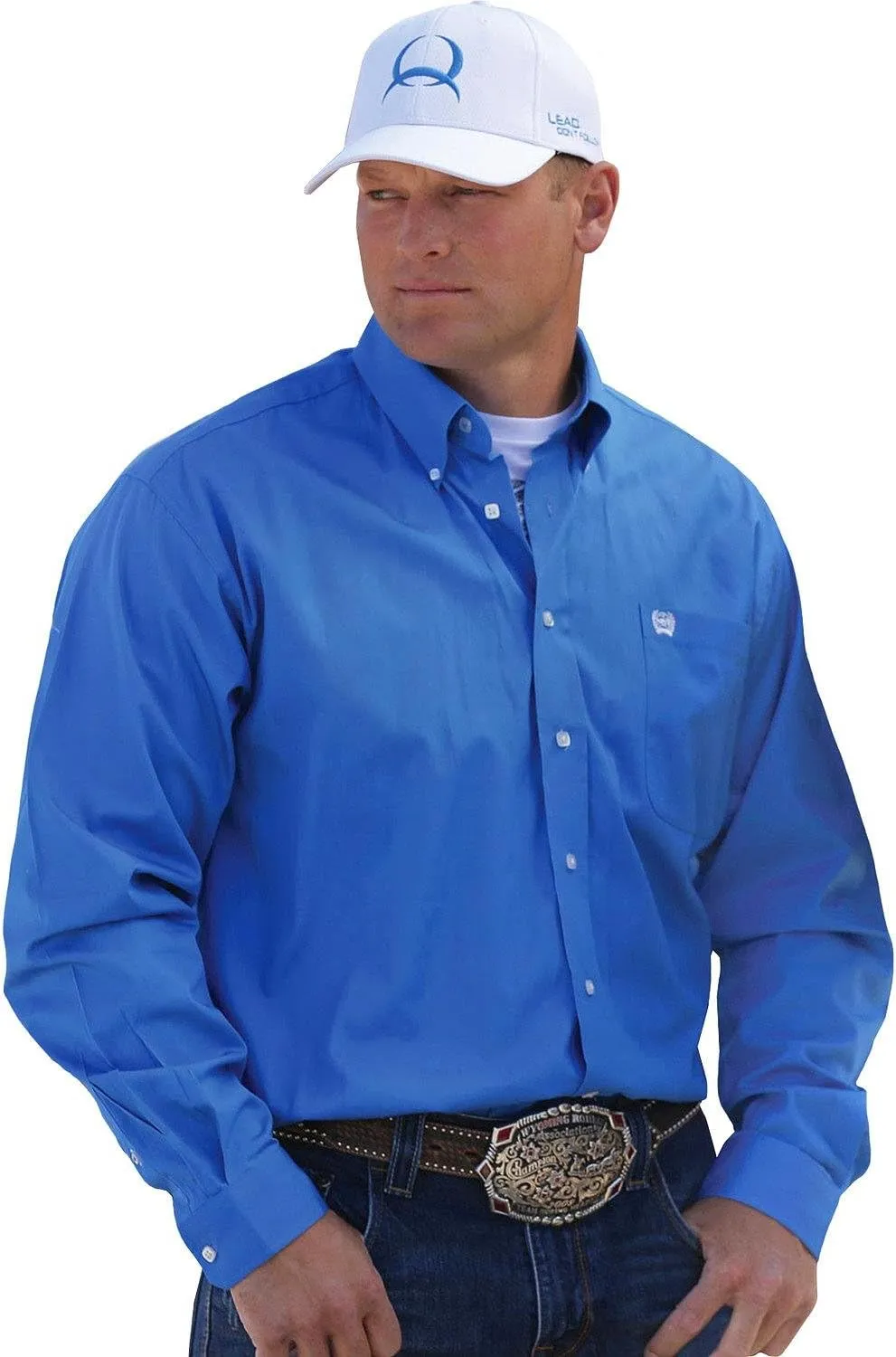 Cinch Men's Classic Fit Long Sleeve Button One Open Pocket Solid Basic