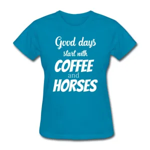 Coffee and horses Women's T-Shirt