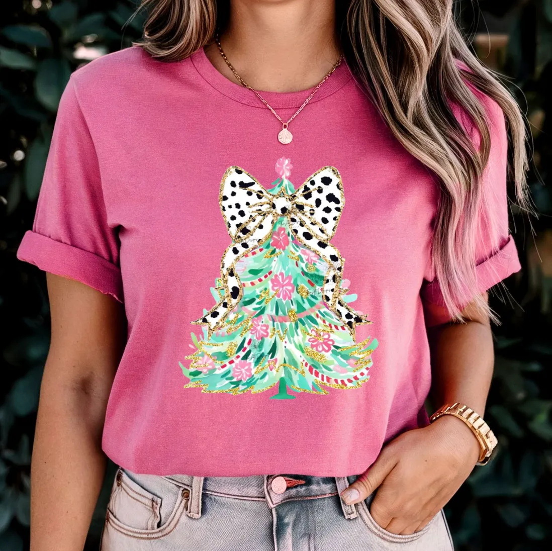 Colorful Christmas Tree Graphic Tee (Multiple Colors)
