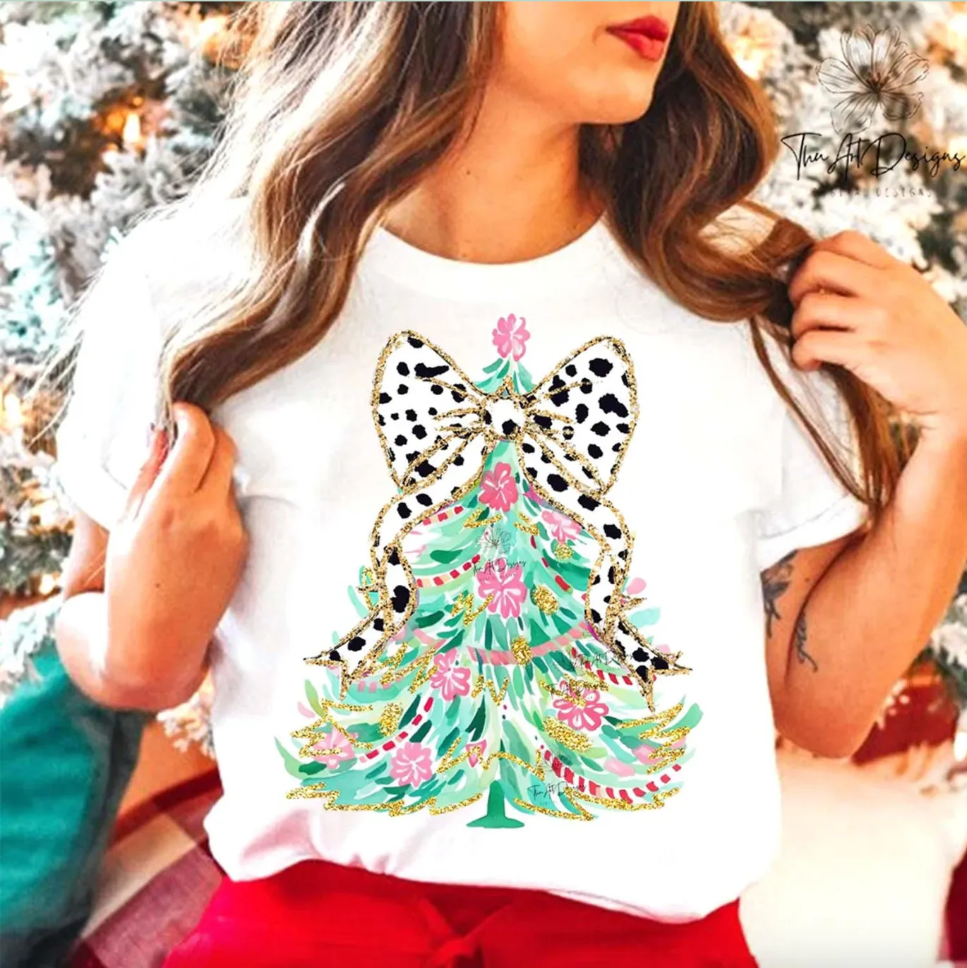Colorful Christmas Tree Graphic Tee (Multiple Colors)
