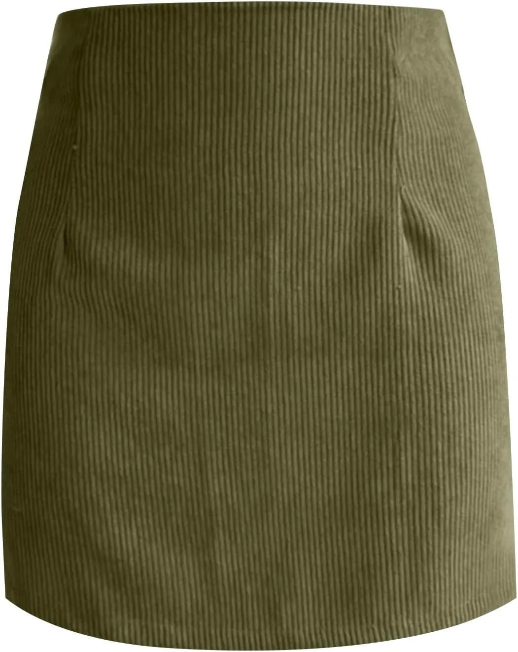 Corduroy Skirt Women Comfy High Waist Mini Pencil Skirt Casual Fall Winter A Line Mini Skirts with Back Zipper