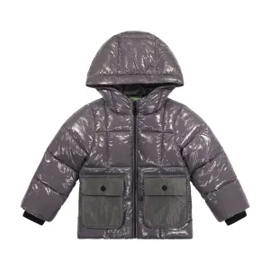 Cozy Coop Kids' Warm Winter Puffer Coat (Unisex) - Steel