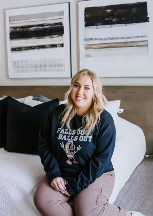 Curvy Falls Out Graphic Sweatshirt