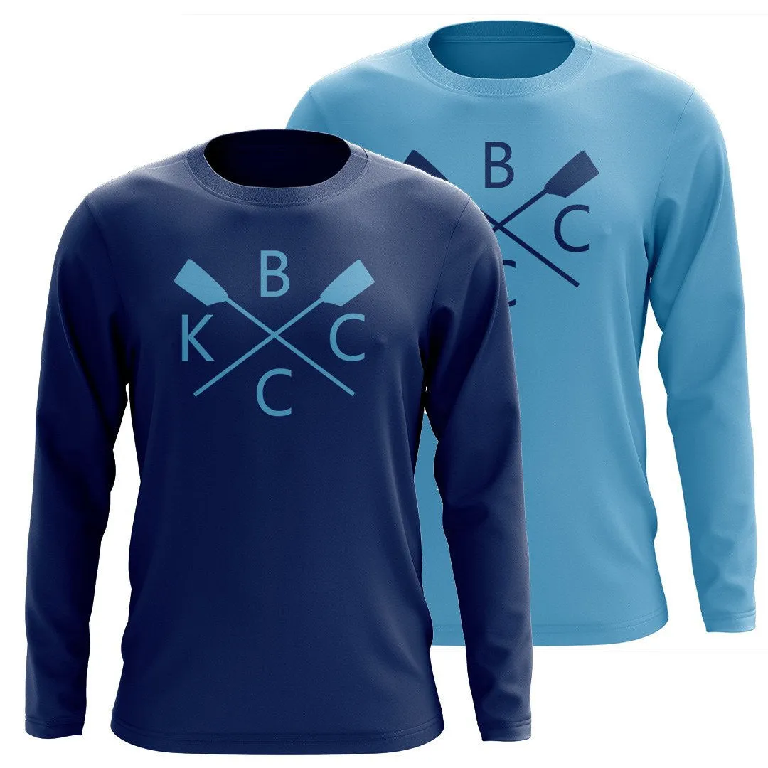 Custom Kansas City Boat Club Long Sleeve Cotton T-Shirt