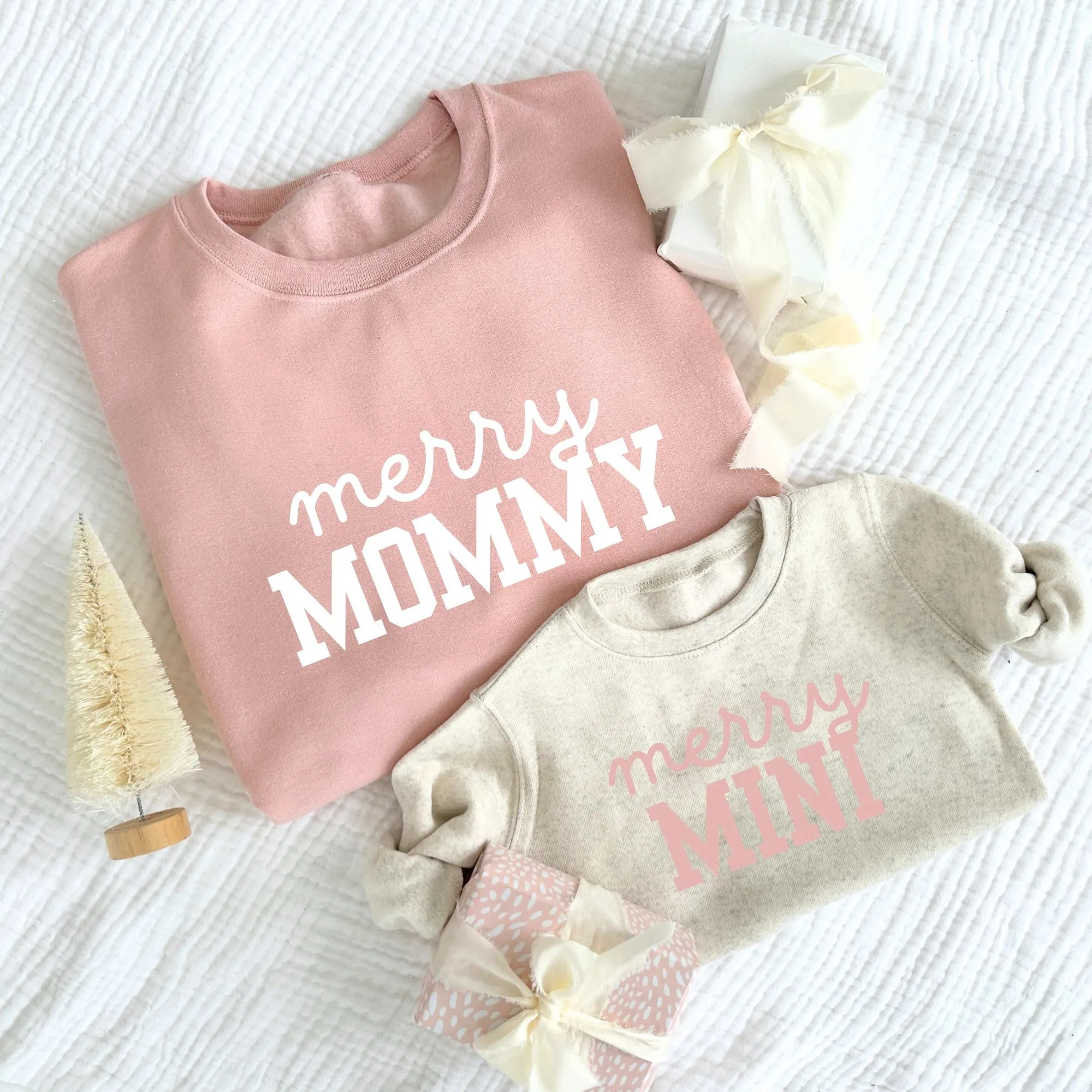 Custom Merry Family Crewneck Sweatshirts