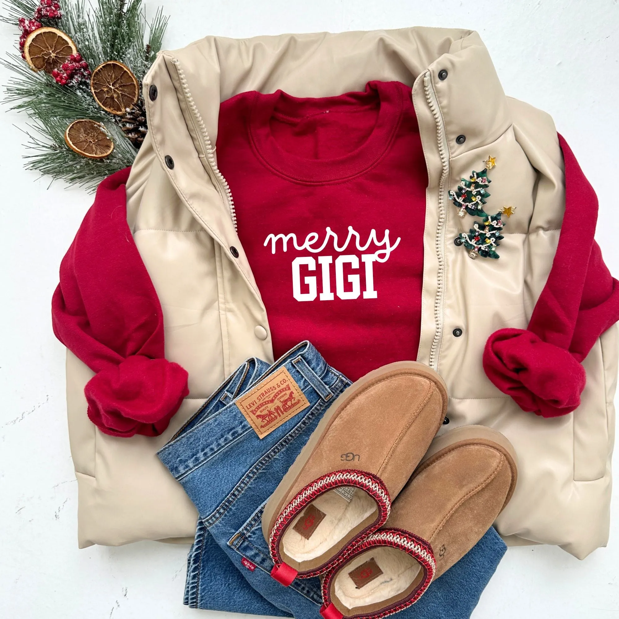 Custom Merry Family Crewneck Sweatshirts