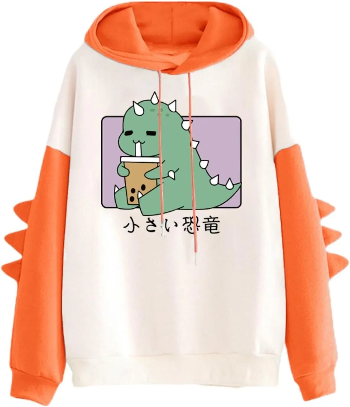 Cute Dinosaur Hoodie Kawaii Hoodie Oversized Pullover for Teens Girls Long Sleeve Y2k Sweatshirt Women