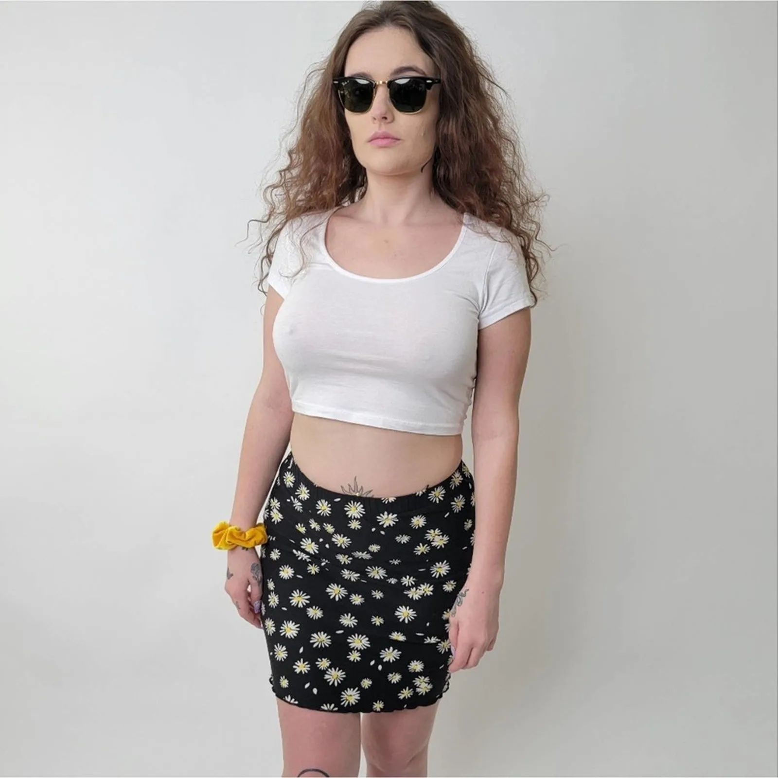 Daisy Pencil Mini Skirt M