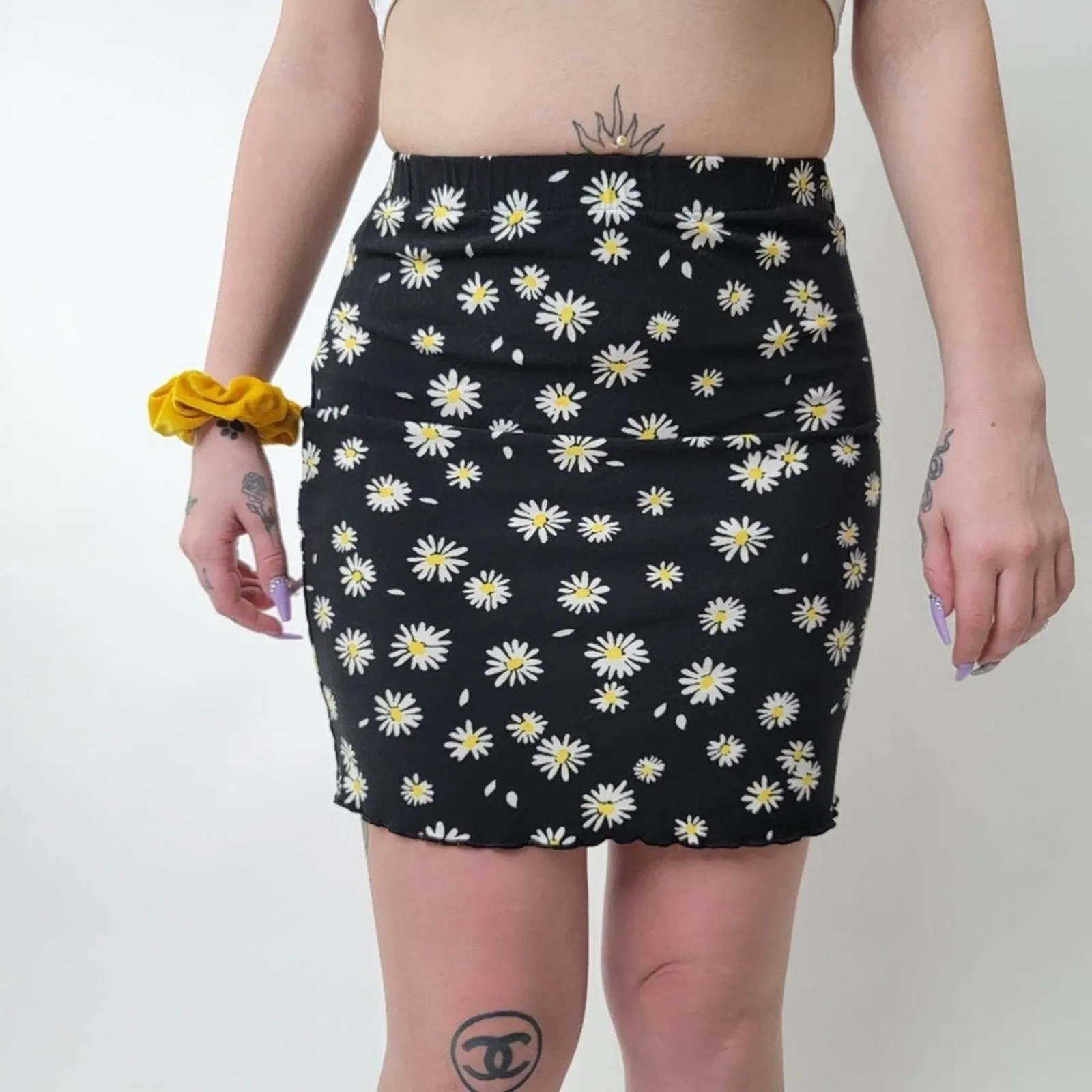 Daisy Pencil Mini Skirt M