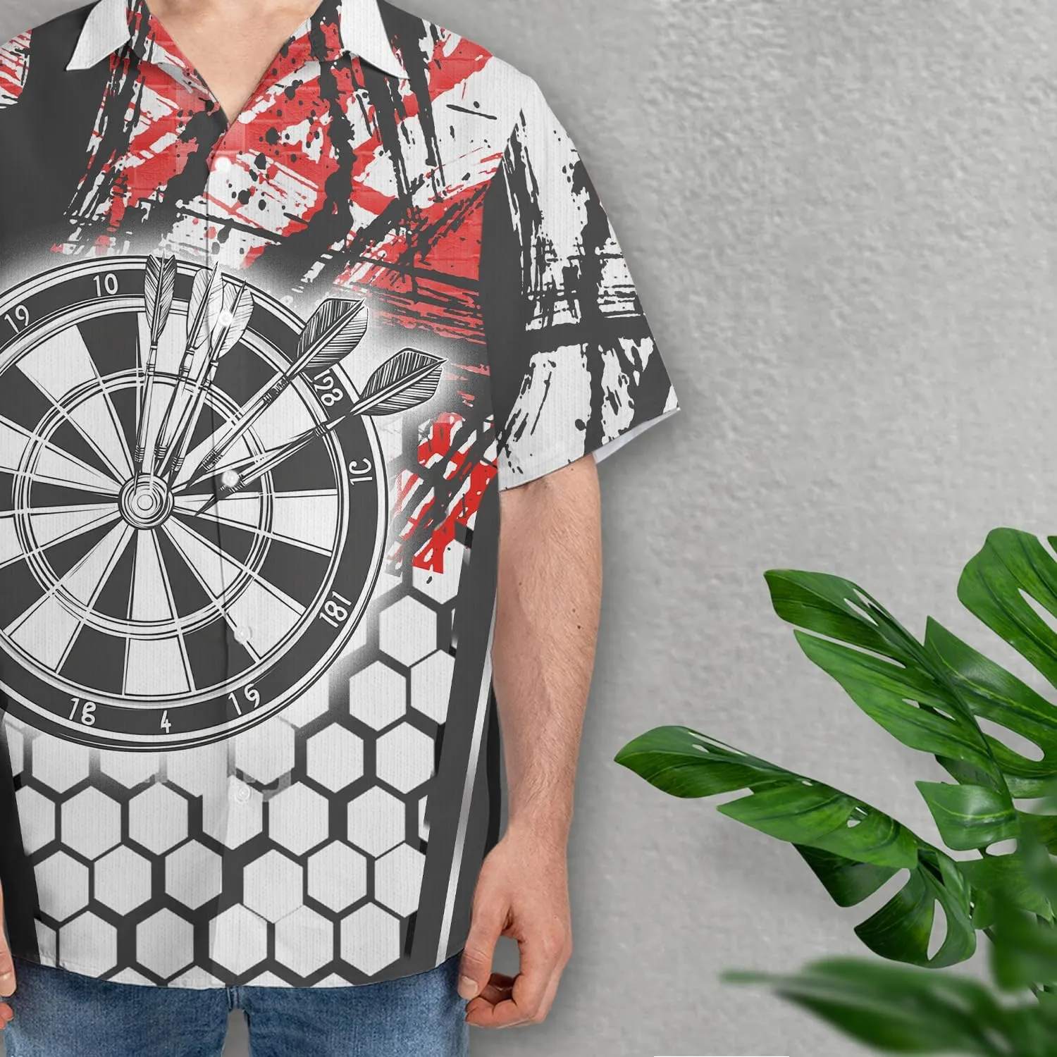 Darts Hawaiian Shirts for Men - Darts Lover Button Down Mens Shirts Short Sleeve Luau Beach Shirt