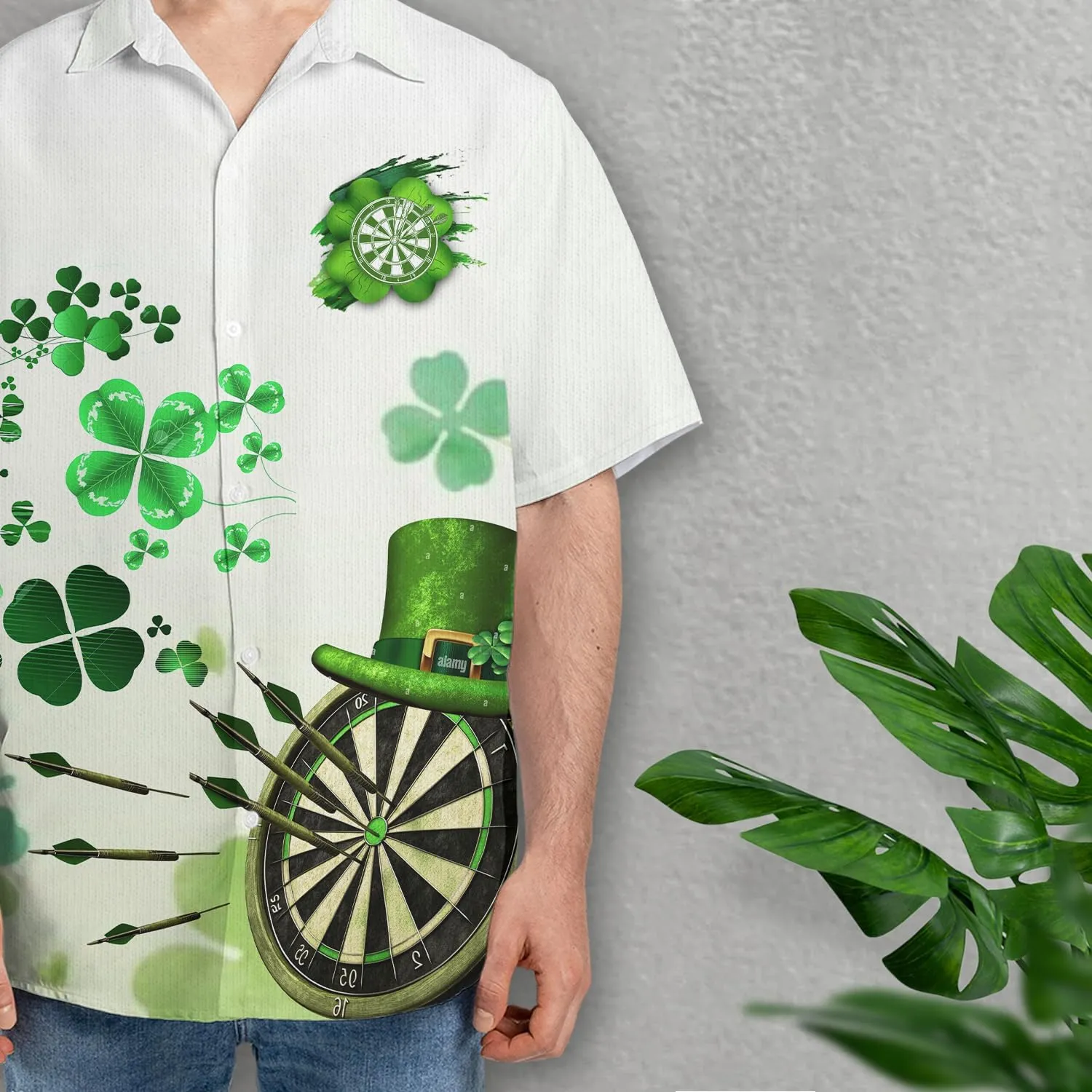 Darts Hawaiian Shirts for Men - Darts Lover Button Down Mens Shirts Short Sleeve Luau Beach Shirt