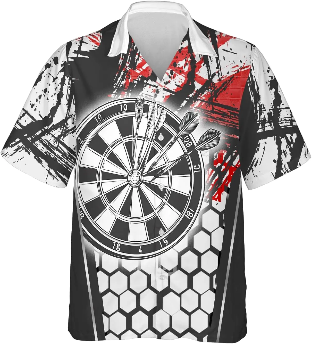 Darts Hawaiian Shirts for Men - Darts Lover Button Down Mens Shirts Short Sleeve Luau Beach Shirt
