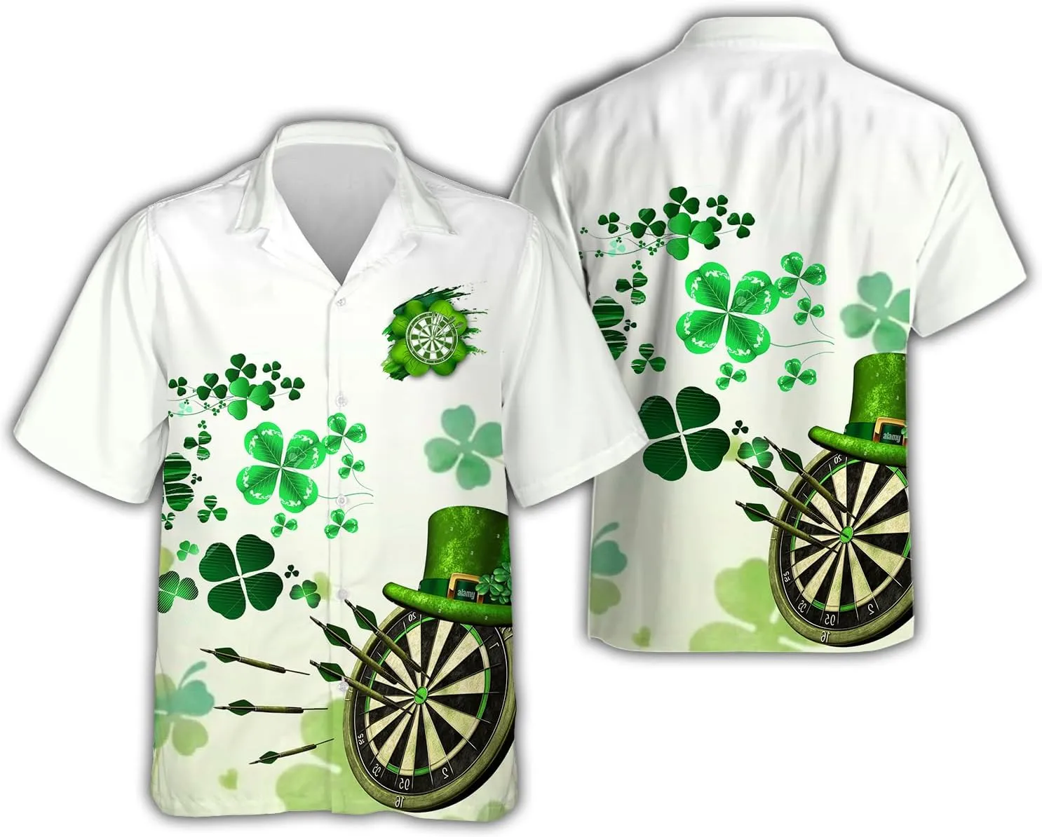 Darts Hawaiian Shirts for Men - Darts Lover Button Down Mens Shirts Short Sleeve Luau Beach Shirt