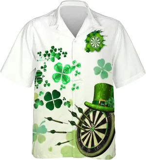 Darts Hawaiian Shirts for Men - Darts Lover Button Down Mens Shirts Short Sleeve Luau Beach Shirt