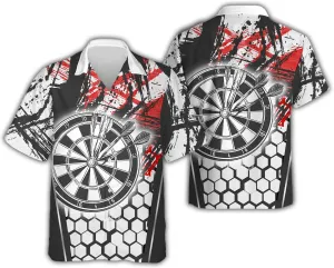 Darts Hawaiian Shirts for Men - Darts Lover Button Down Mens Shirts Short Sleeve Luau Beach Shirt