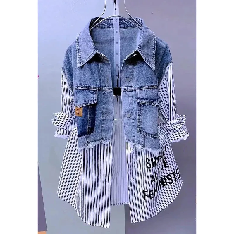 Denim Patchwork Shirt
