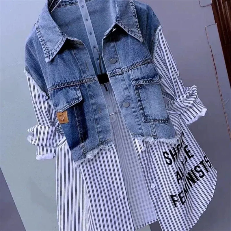 Denim Patchwork Shirt