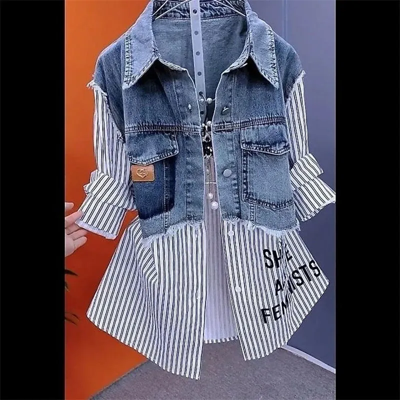 Denim Patchwork Shirt