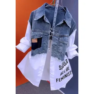 Denim Patchwork Shirt