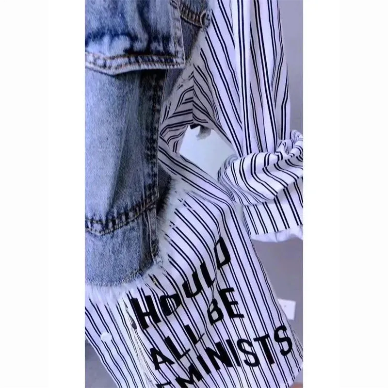 Denim Patchwork Shirt