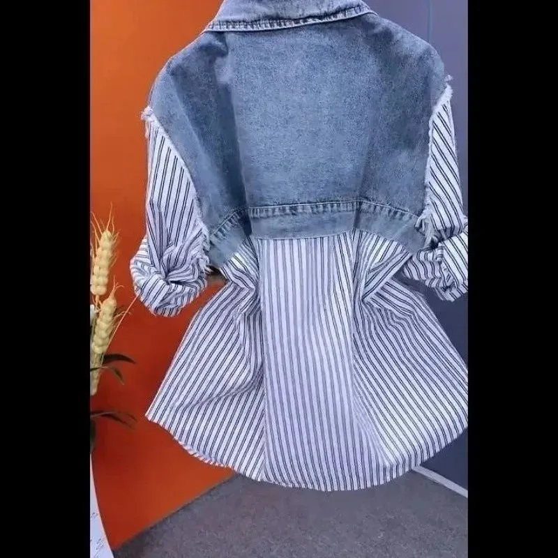 Denim Patchwork Shirt