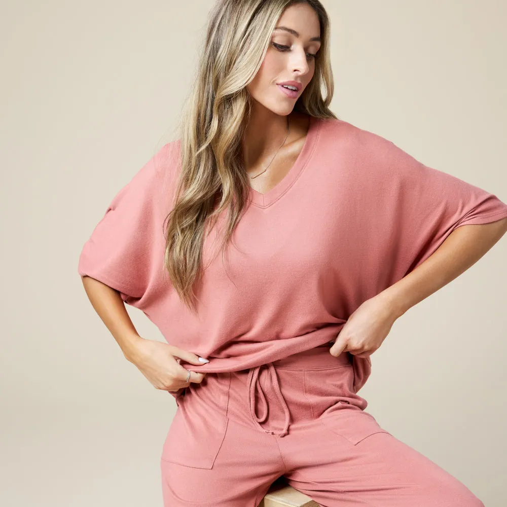 Dream Relaxed V-neck with Capri Lounge Set