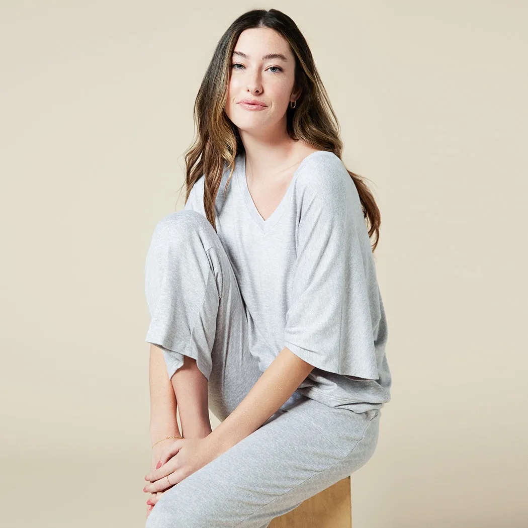 Dream Relaxed V-neck with Capri Lounge Set