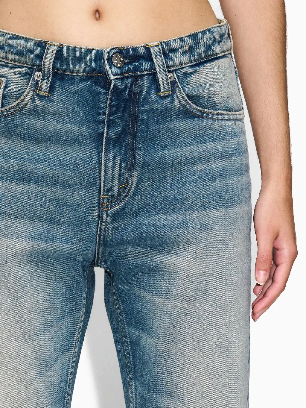 Easy Jeans Mid Blue Dirty