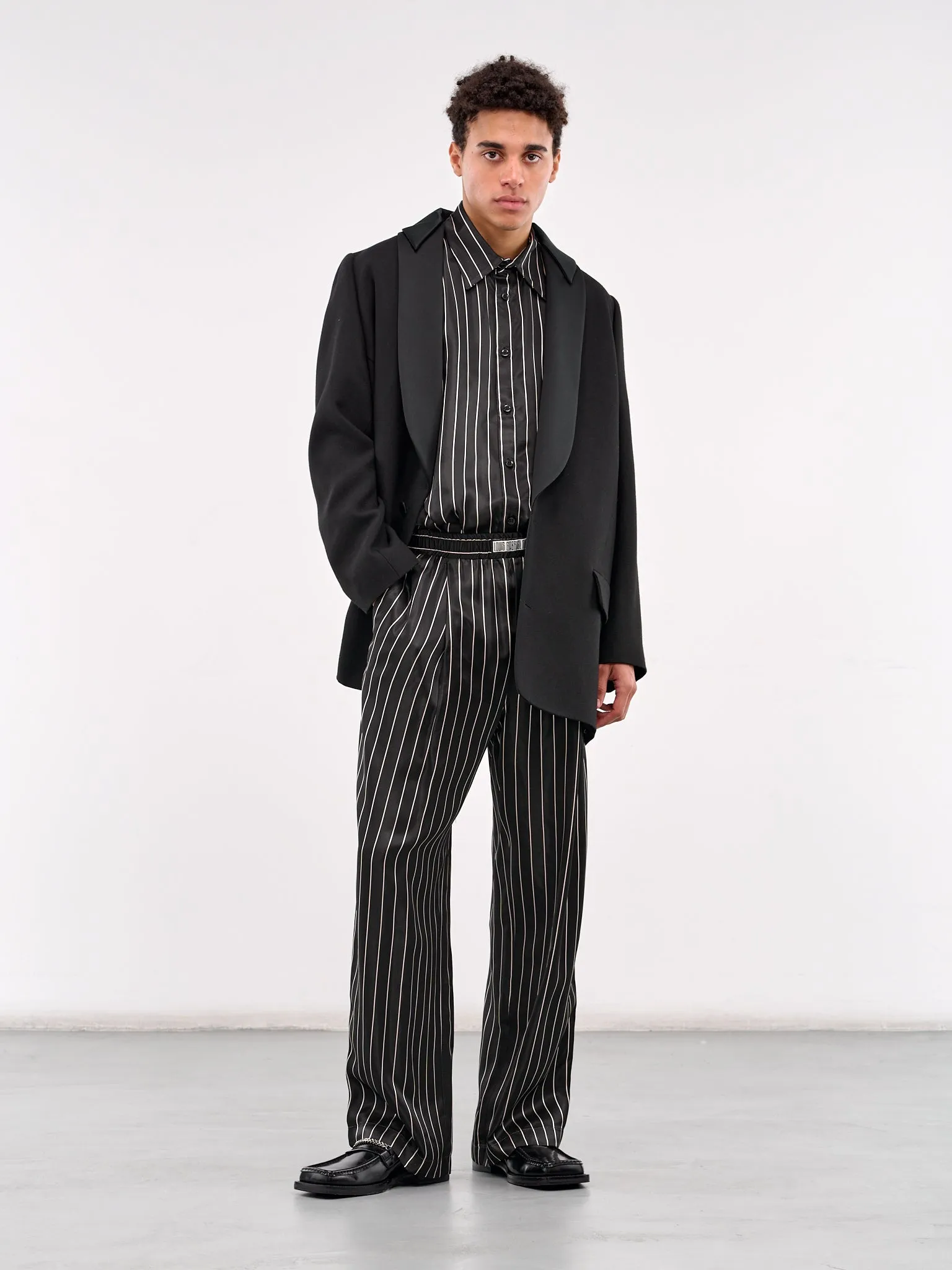 Elasticated Pinstripe Trousers (0713-T735-PINSTRIPES)