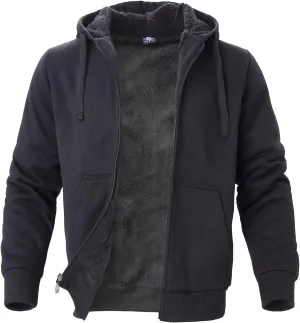 Facitisu Flannel Hoodies for Men Sherpa Lined Heavy Fleece Plaid Jacket Mens Coats Plus Size Big Tall