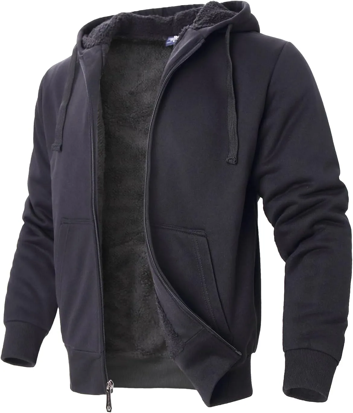 Facitisu Flannel Hoodies for Men Sherpa Lined Heavy Fleece Plaid Jacket Mens Coats Plus Size Big Tall