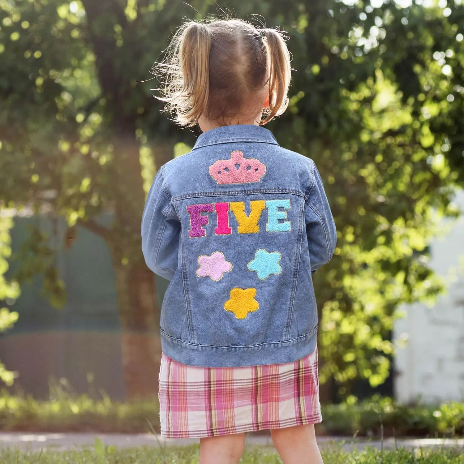 Fall Spring Denim Jacket Toddler Kid One Two Three Four Five Six Letter Shirt Button Birthday Gift Coats