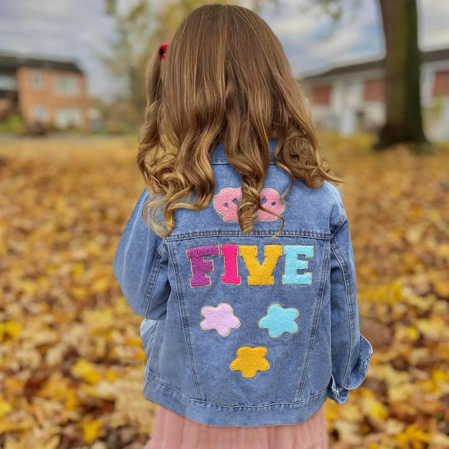 Fall Spring Denim Jacket Toddler Kid One Two Three Four Five Six Letter Shirt Button Birthday Gift Coats