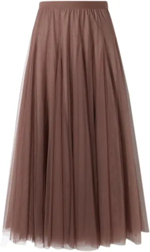 Figure Skating Skirt Women's Fashion Big Swing Skirt Thin A Line Skirt Solid Color Skirt Ruffle Skirt Girls