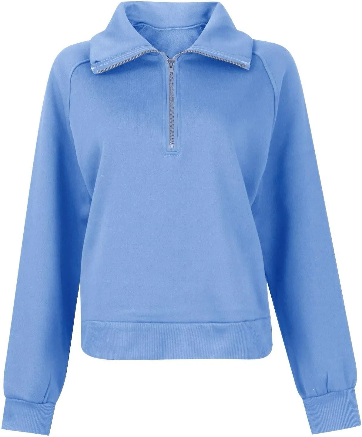 Fleece Half Zip Pullover Women Oversized Quarter Zip Sweatshirt Casual Long Sleeve Fall Sweatshirts Y2k Preppy Clothes