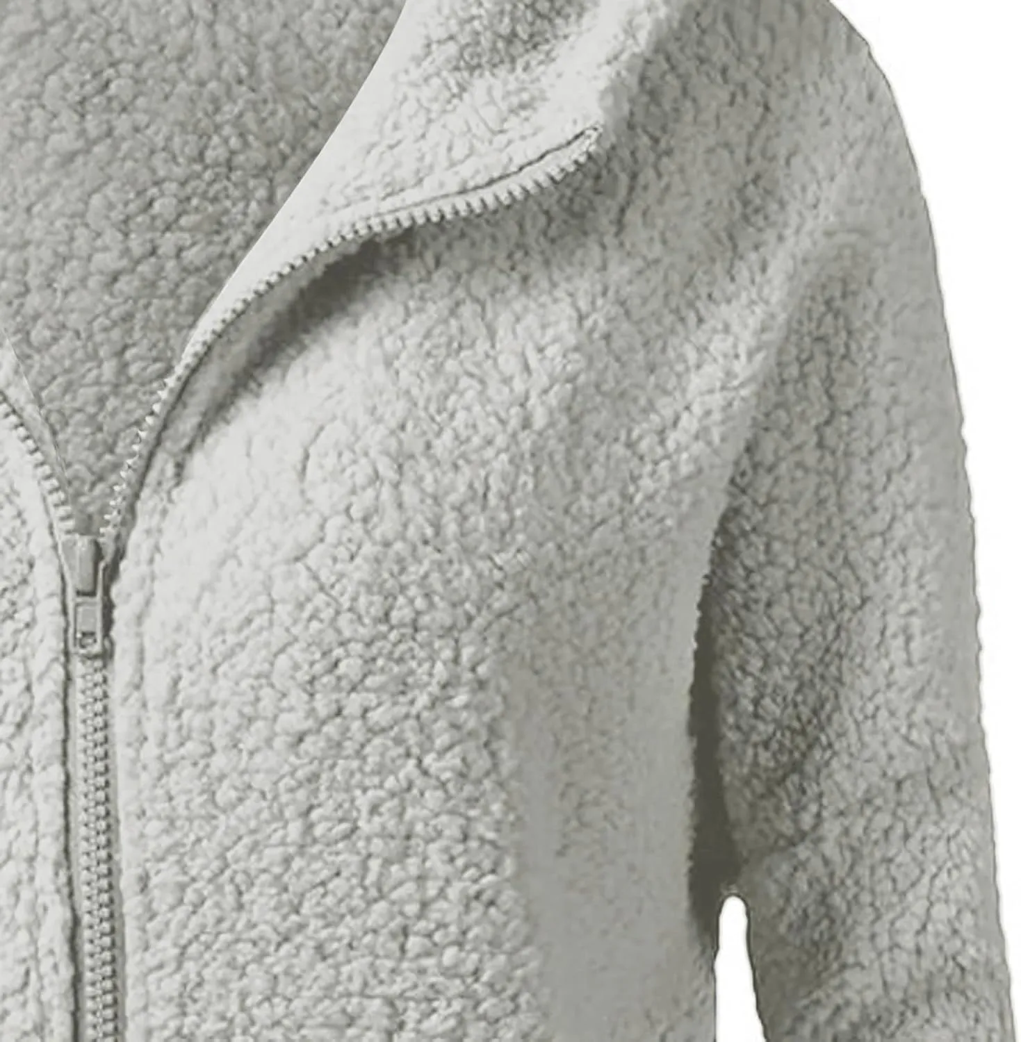 Fleece Jacket Women Plus Size Sherpa Jacket Warm Fuzzy Zip Up Hoodie Comfy Winter Coats Oversized Outerwear