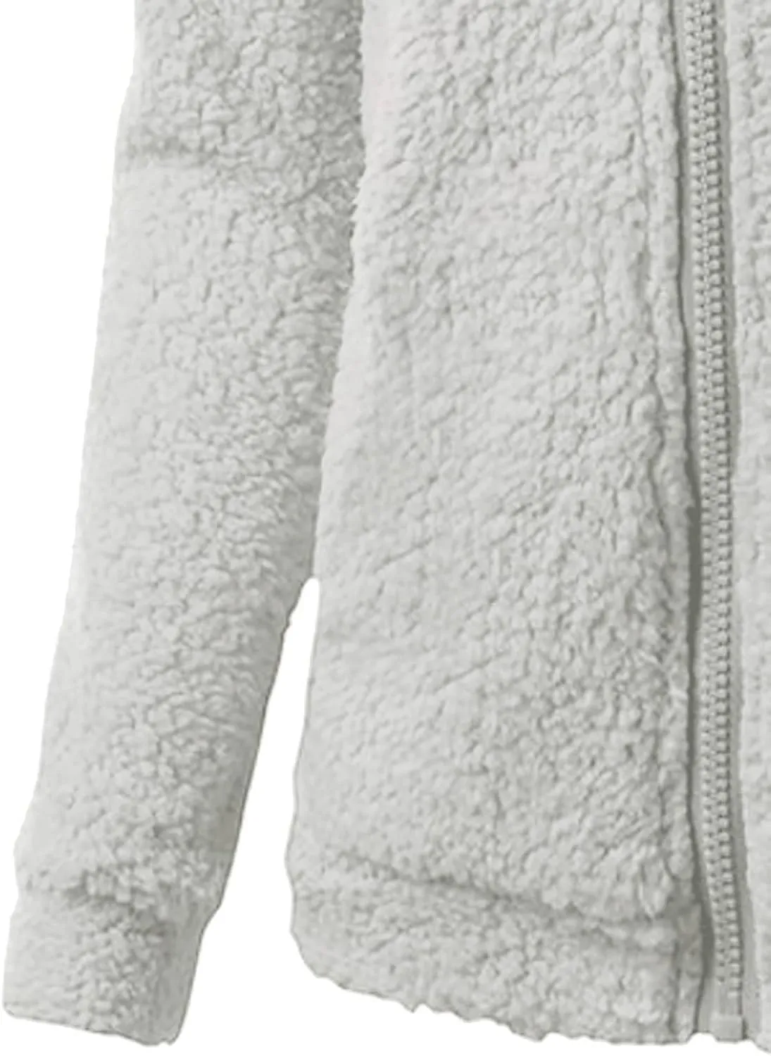 Fleece Jacket Women Plus Size Sherpa Jacket Warm Fuzzy Zip Up Hoodie Comfy Winter Coats Oversized Outerwear