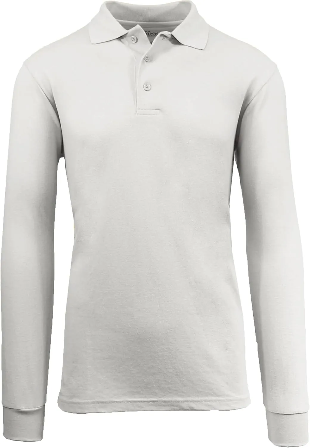 Galaxy by Harvic 4-Pack Men's Modern Fit Long Sleeve Stretch Pique Golf Polo Casual Collared Shirt (S-2XL)