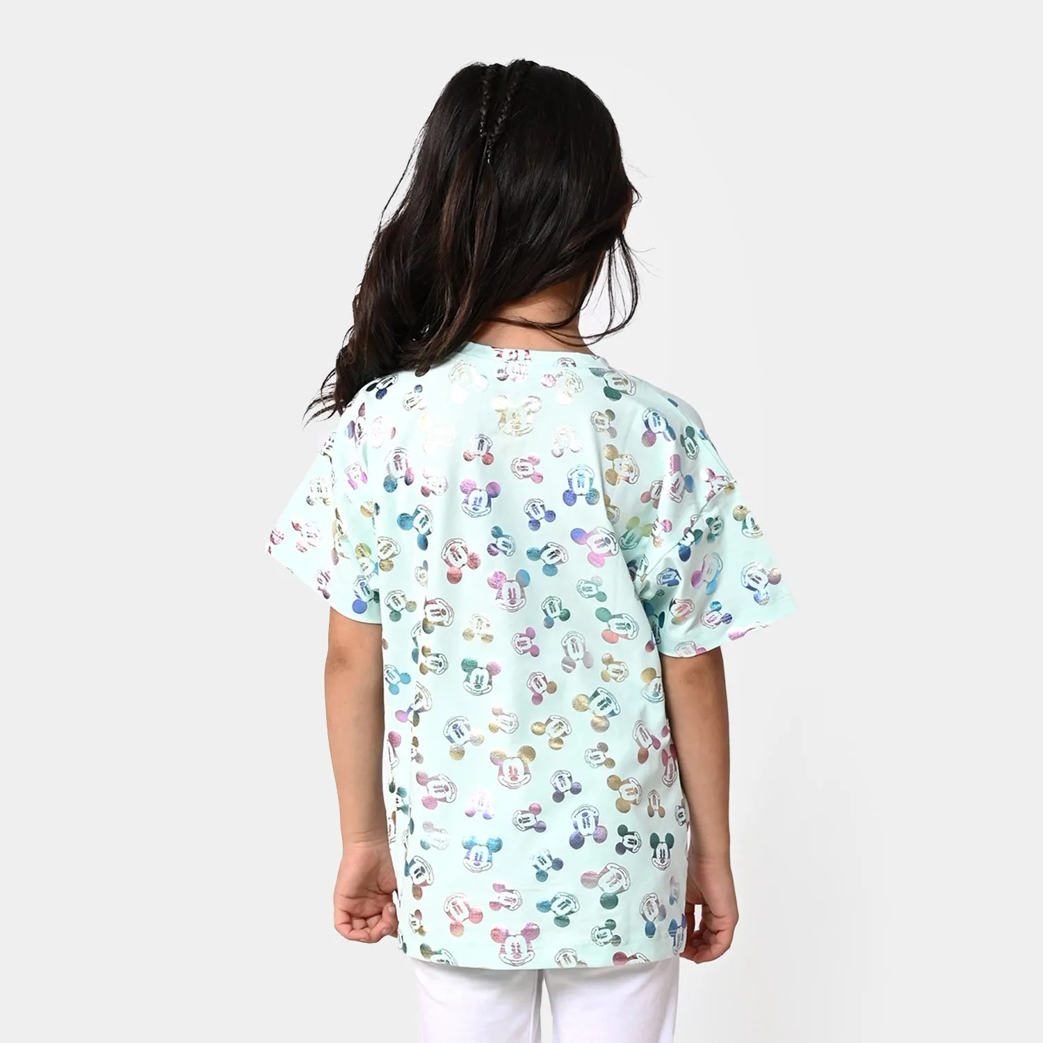 Girls Cotton T-Shirt - Blue
