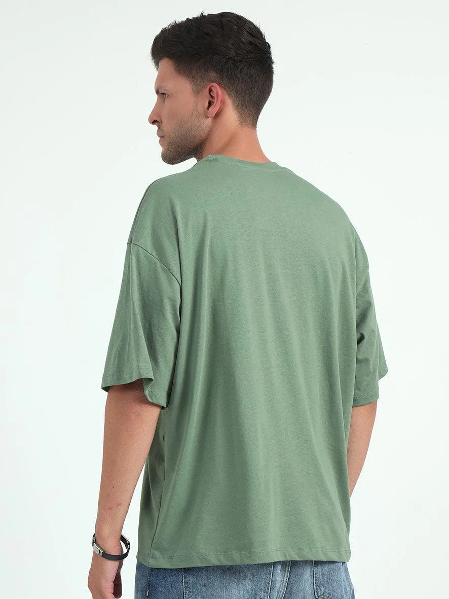 Green Baggy Fit Round Neck T-Shirt