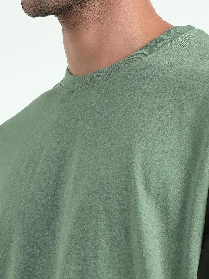 Green Baggy Fit Round Neck T-Shirt