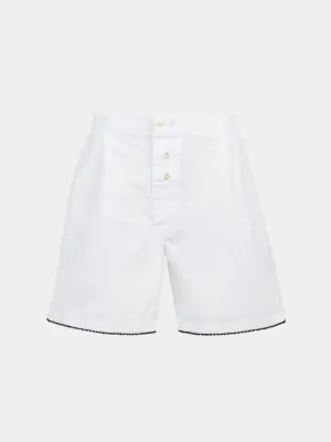 Hand-Embroidered Cotton Boxer Shorts | Size: S