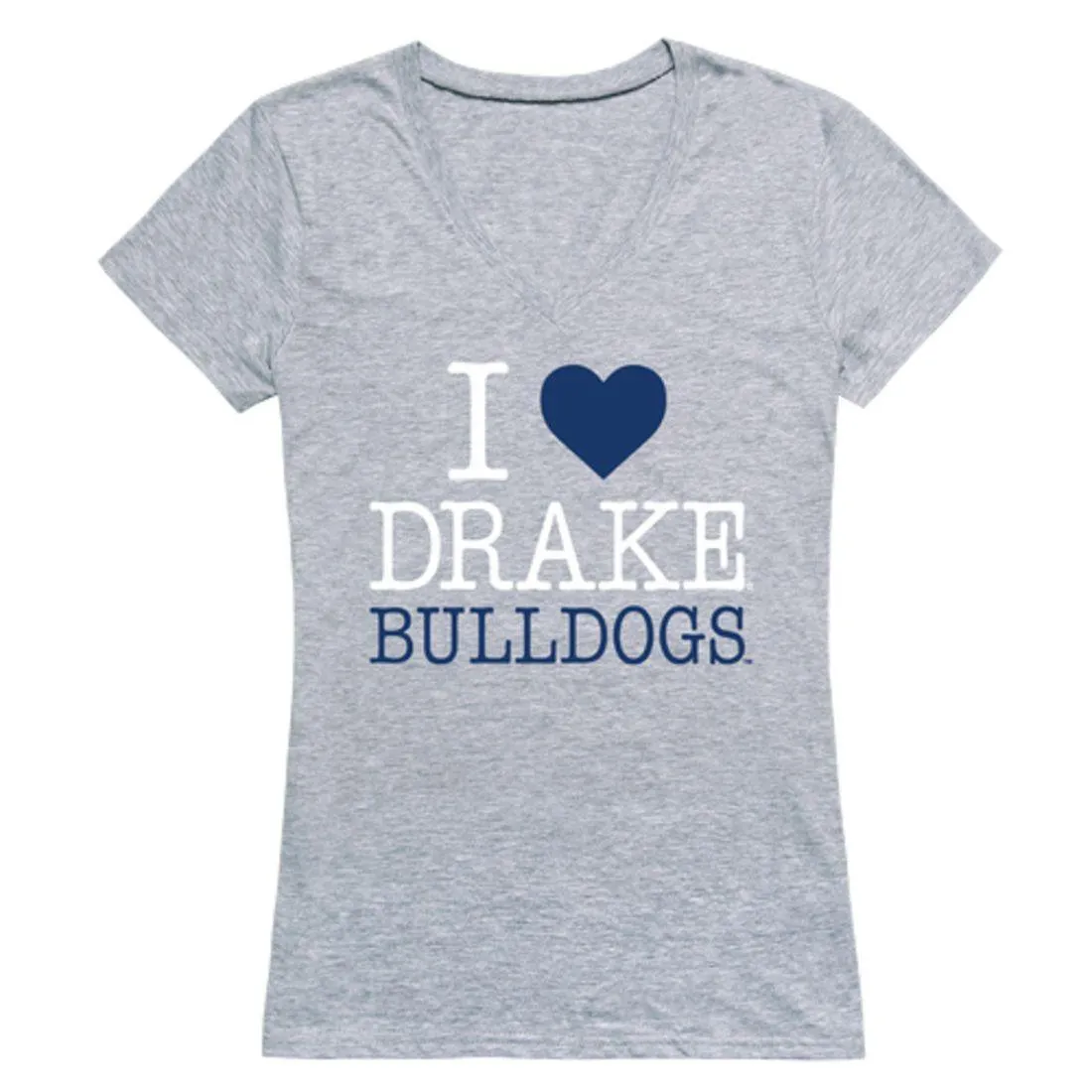 I Love Drake University Bulldogs Womens T-Shirt