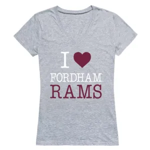 I Love Fordham University Rams Womens T-Shirt