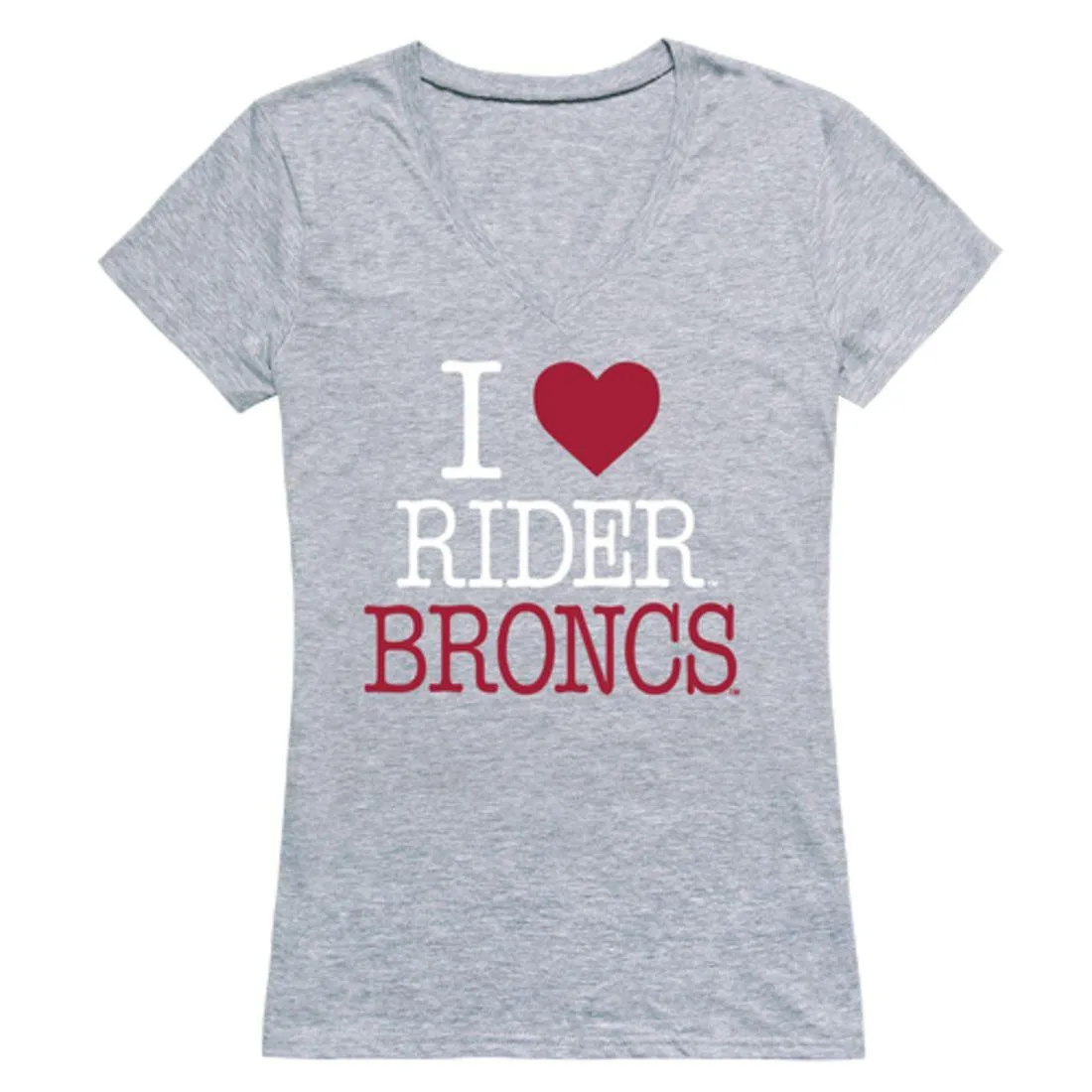 I Love Rider University Broncs Womens T-Shirt
