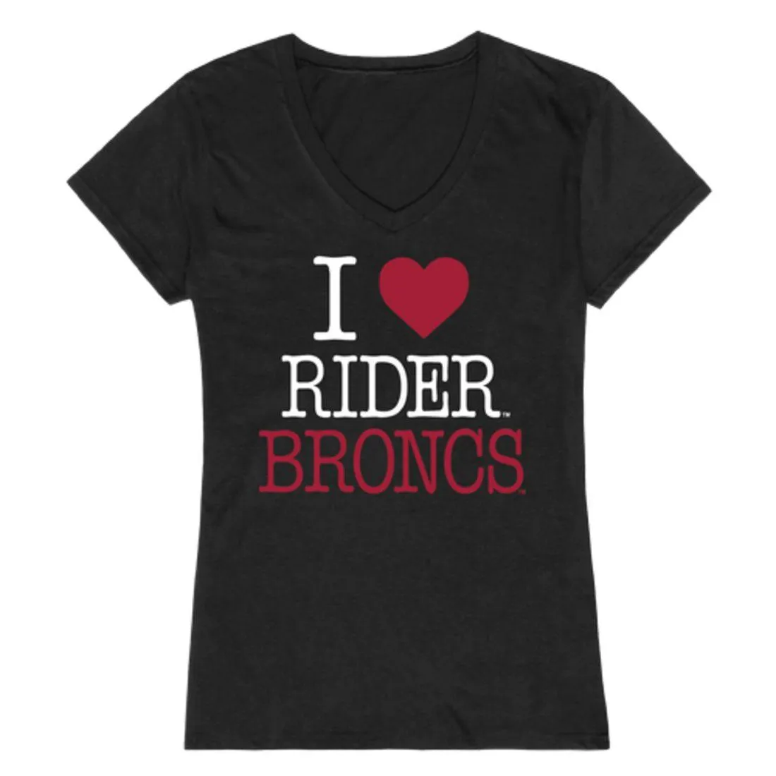 I Love Rider University Broncs Womens T-Shirt