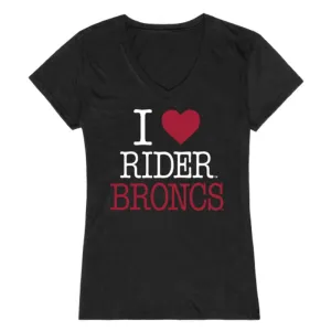 I Love Rider University Broncs Womens T-Shirt