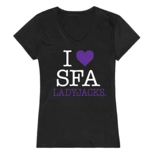 I Love Stephen F. Austin State University Lumberjacks Womens T-Shirt